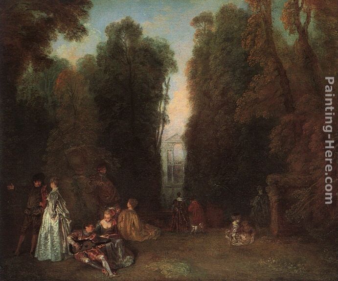 Jean-Antoine Watteau View Through the Trees in the Park of Pierre Crozat